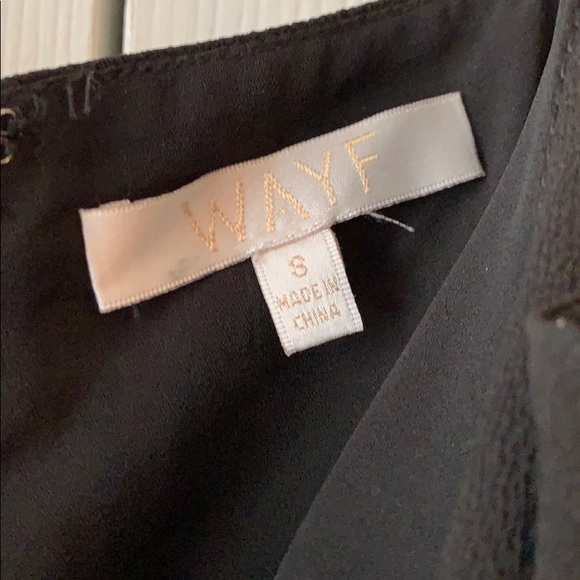 Black jumpsuit with tie front,zipper back - Picture 3 of 3